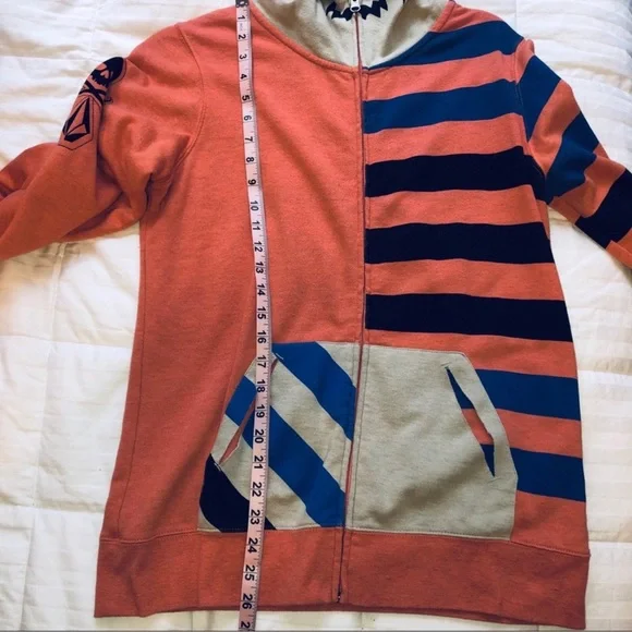 🛹 Volcom Mustache Facezip Hoodie - Size L - Skate Snowboard Y2K 🏂 - Picture 2 of 8